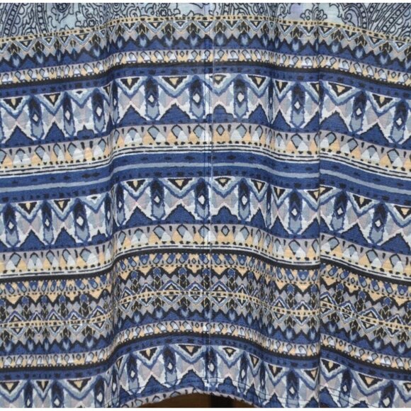 Catherines Womens Blue Embroidered Beaded Blouse Tunic Top Plus Size 1X 18 20W - Picture 11 of 13